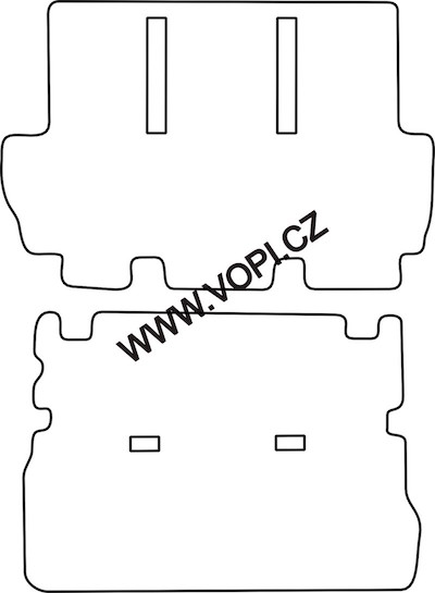 Autokoberce Mazda MPV zadní koberce 1996 -09/1999 2000 Perfectfit (2822)